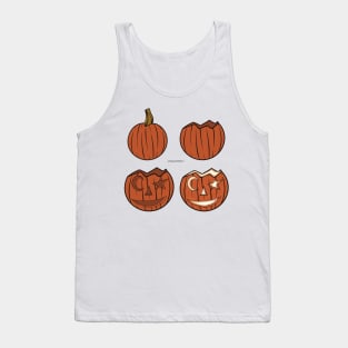 Pumpkin carving process Tank Top